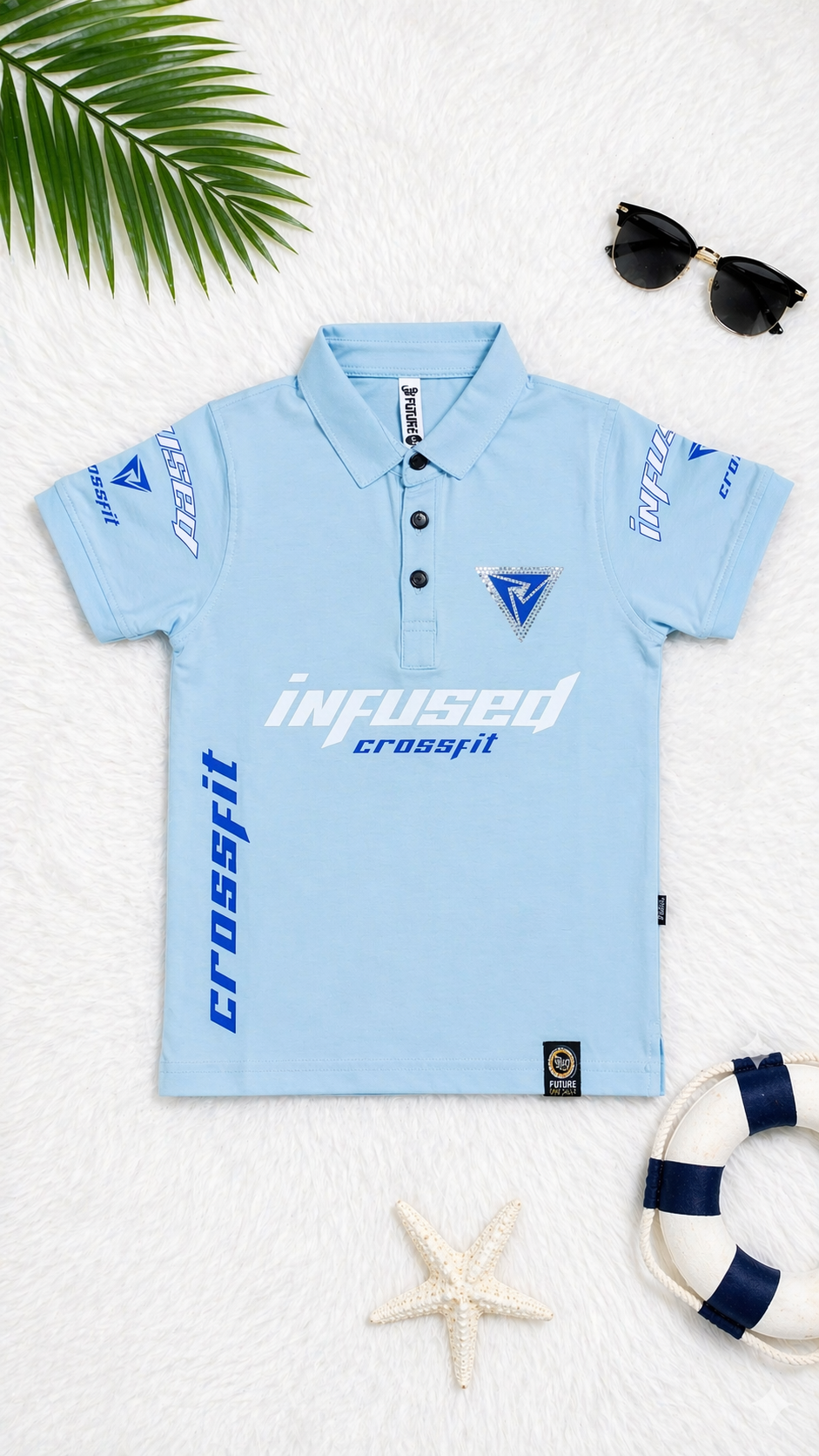 Kids Lycra Cotton Polo T-Shirt (3–14 Years) – Premium Comfort & Stylish Fit - Image 1