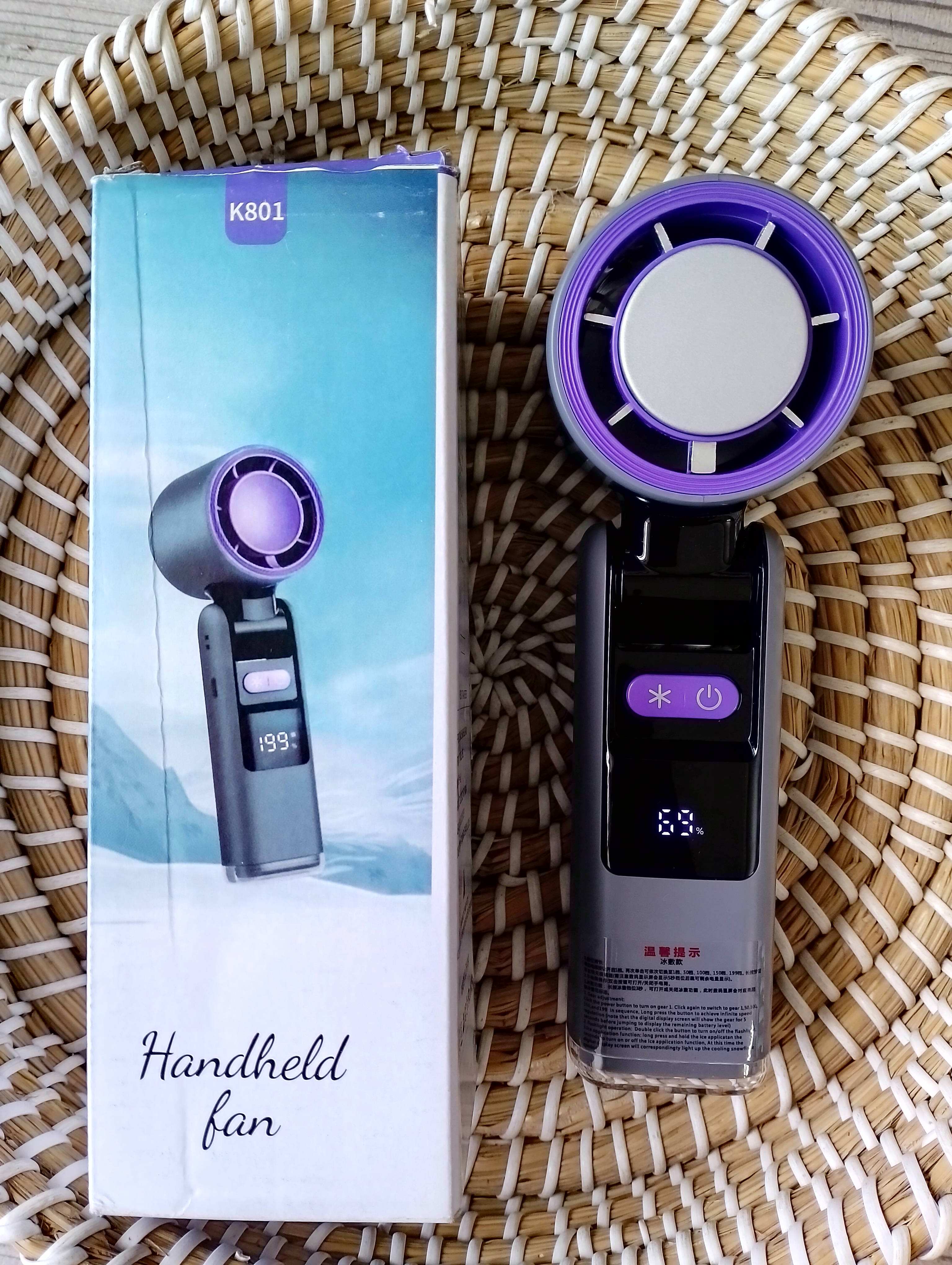 K801 Handheld Portable Mini Charger Fan