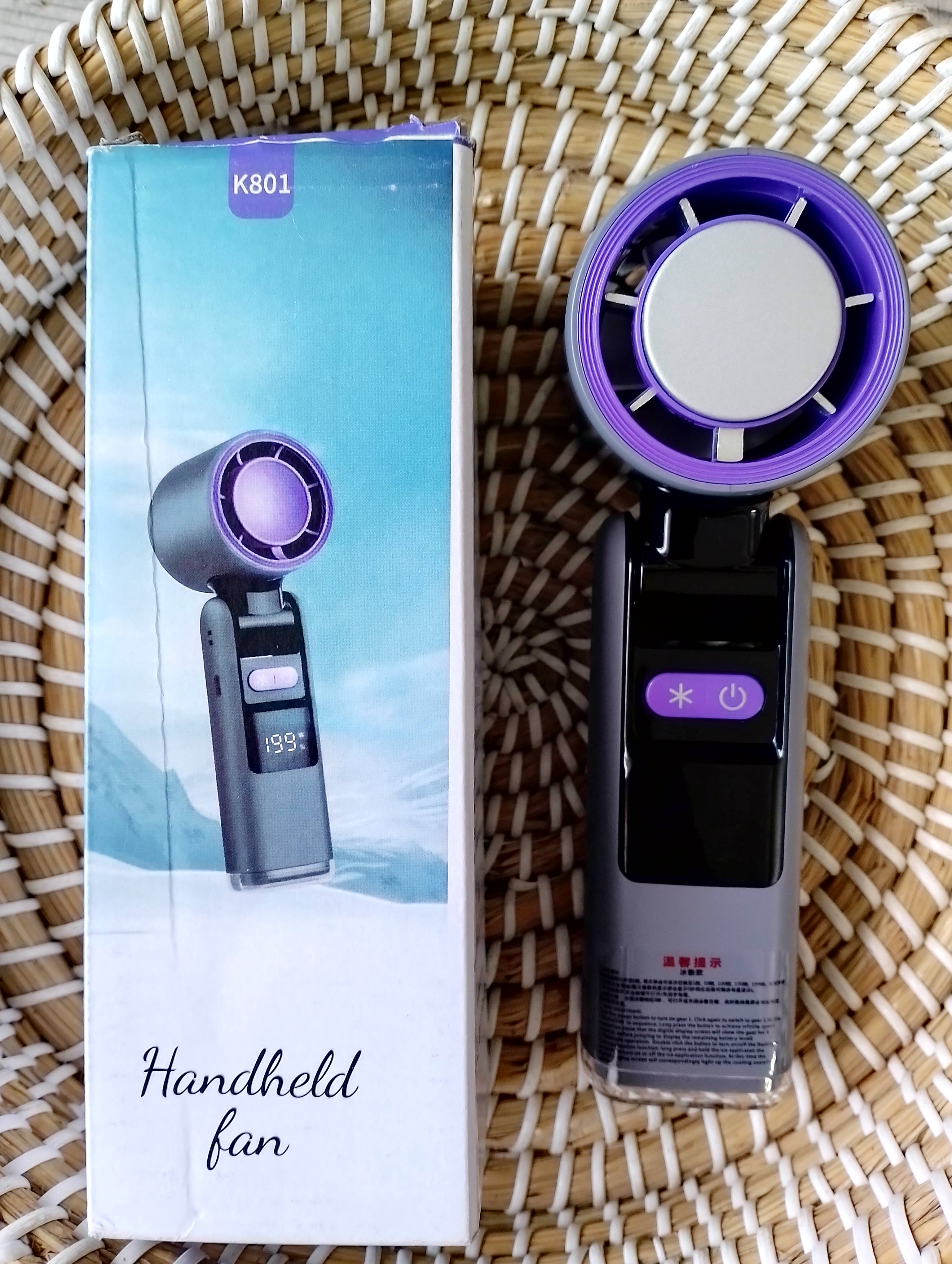 K801 Handheld Portable Mini Charger Fan_img_1