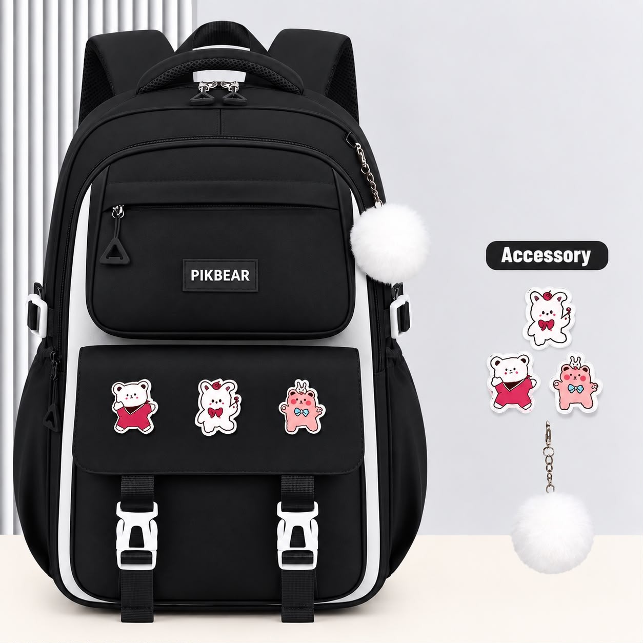 Schoolbags, College Girls' Cute Large-Capacity Backpacks, Simple Casual Backpacks