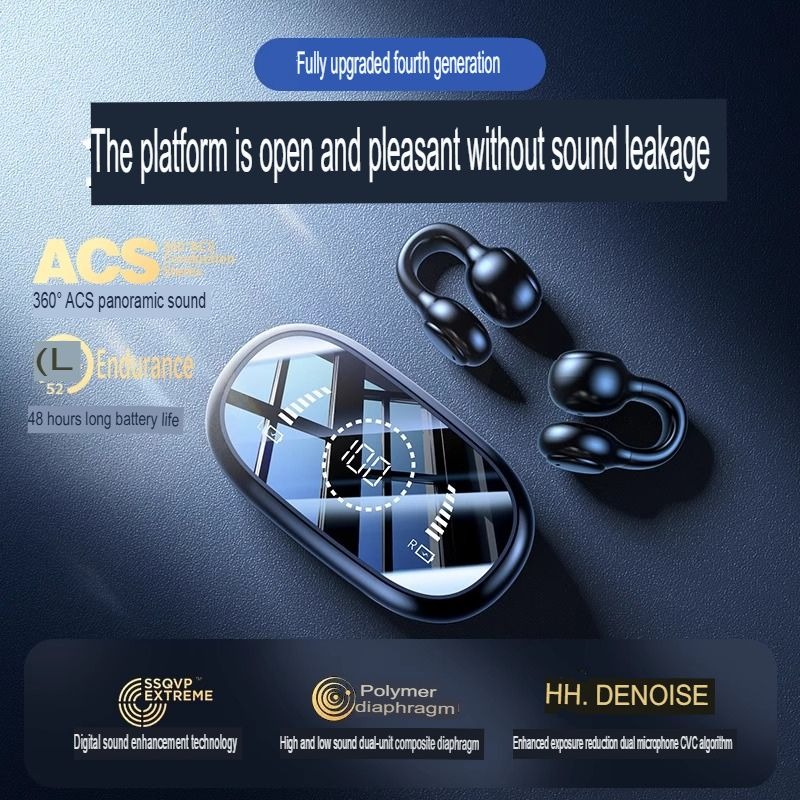 X51 Bluetooth Bone Conduction Earbuds New Model with Berlin Sound, Wireless Noise Cancelling & Long Battery Life_img_4