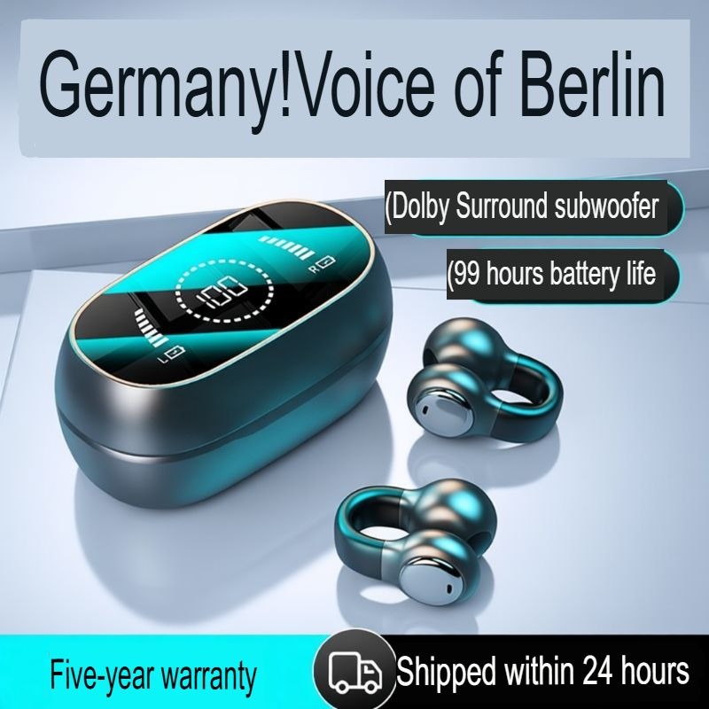 X51 Bluetooth Bone Conduction Earbuds New Model with Berlin Sound, Wireless Noise Cancelling & Long Battery Life