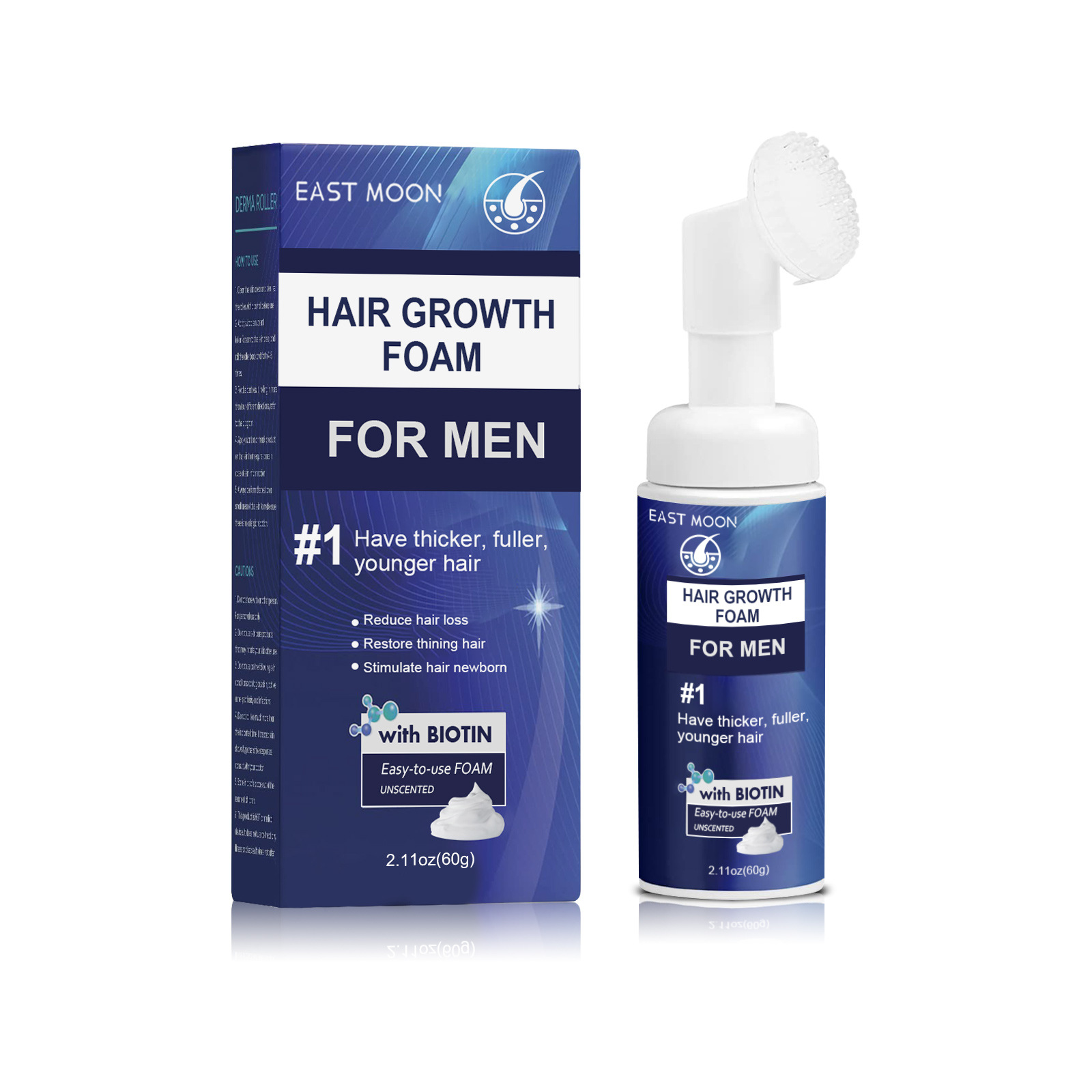East Moon Hair Growth Foam Hair Deep Repair Roots Hair Follicles Thick Moisturizing Care 60g._img_0