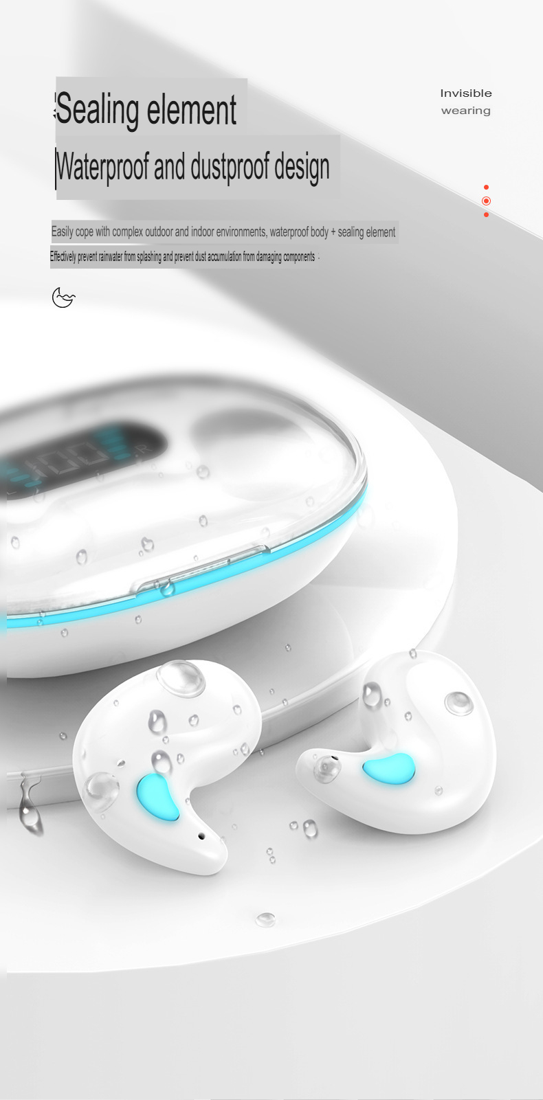 X55 True Wireless Bluetooth Earbuds with Digital Display | Ultra-Thin In-Ear Sleep Headset & Long Battery Life_img_7