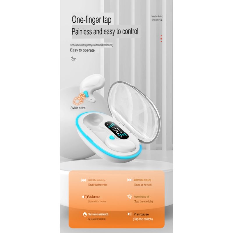 X55 True Wireless Bluetooth Earbuds with Digital Display | Ultra-Thin In-Ear Sleep Headset & Long Battery Life_img_11