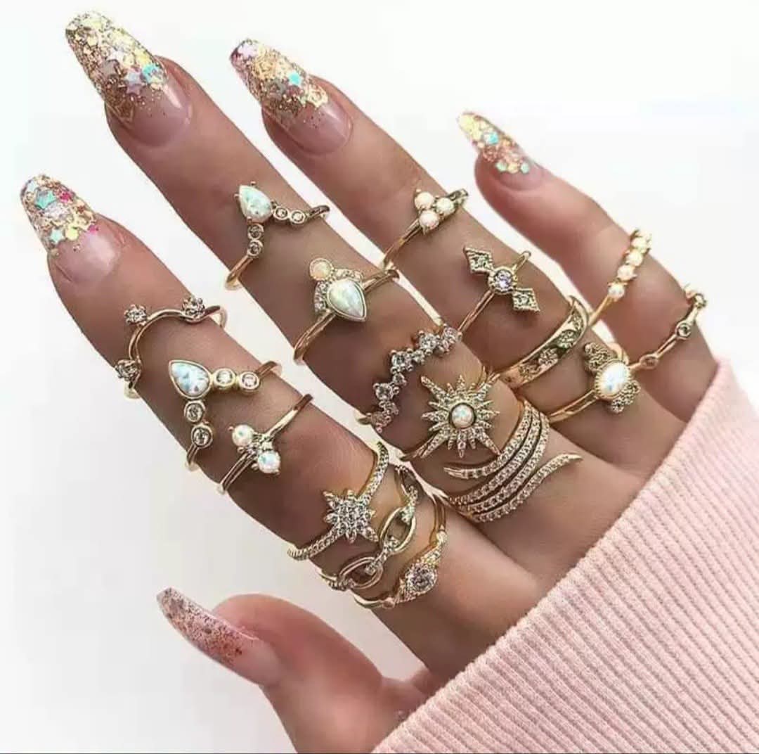 17pcs ring set