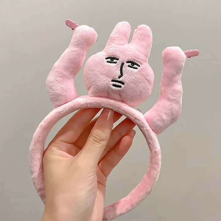Funny Pink Rabbit Hairband For Women_img_3