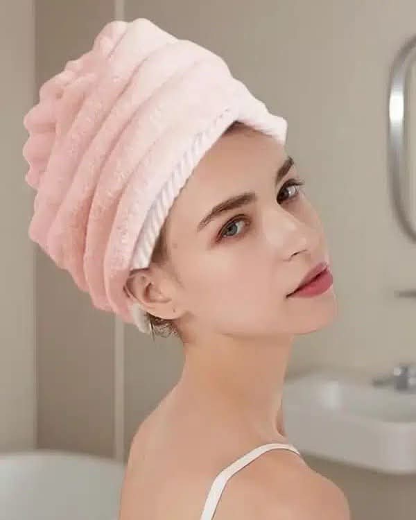 2 Layer Microfiber Hair Towel Wrap for Women_img_4