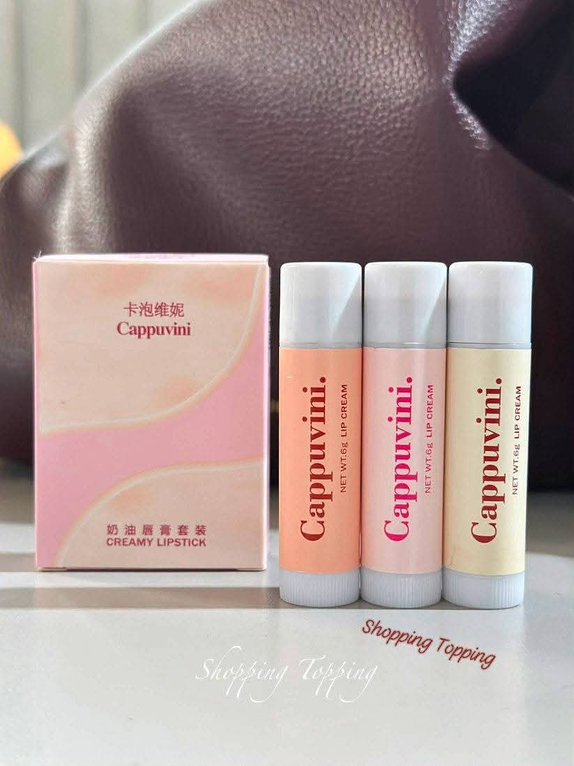 CAPPUVINI 3pcs Set Tinted Lip Balm
