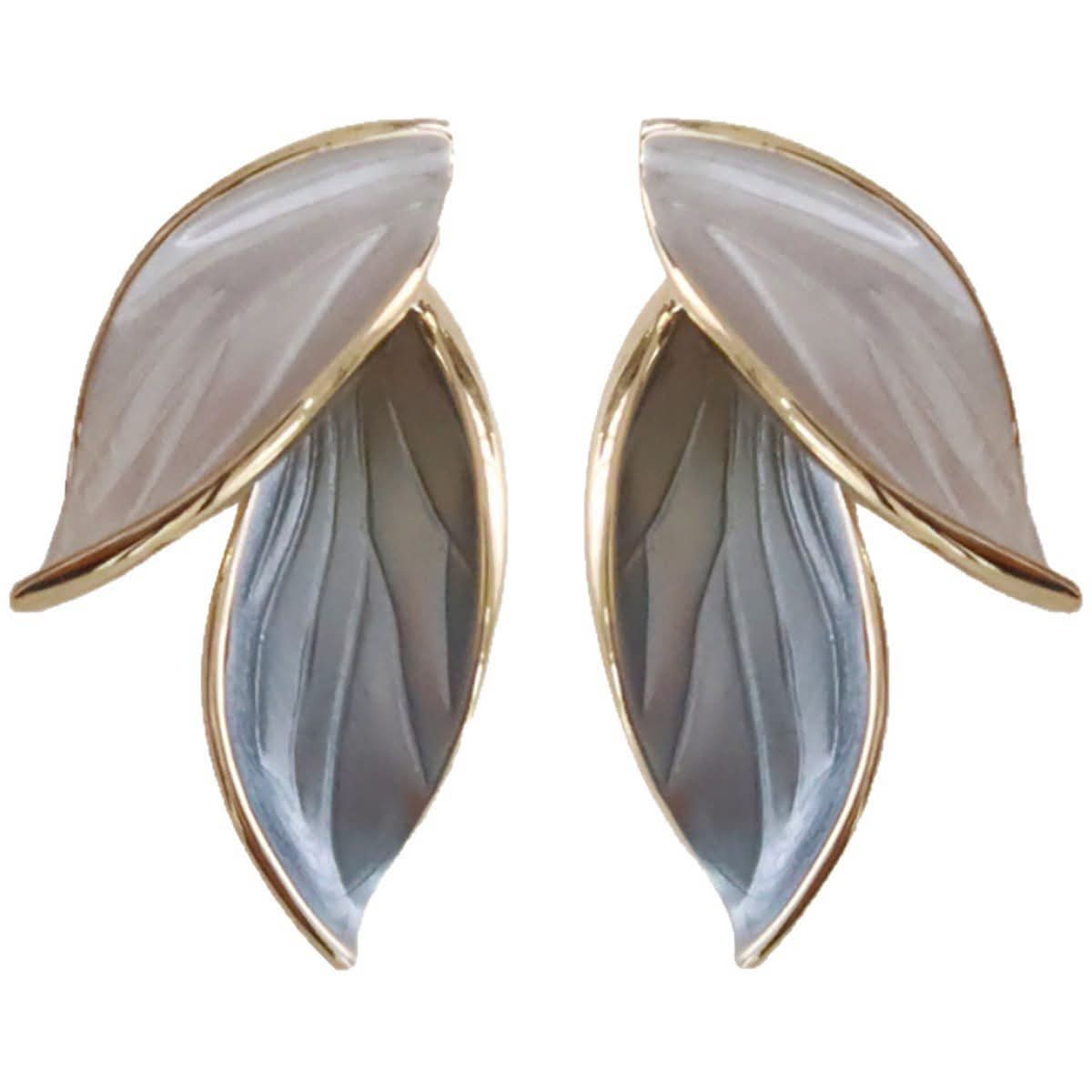 Leaf Stud Earrings For Women Girls_img_2