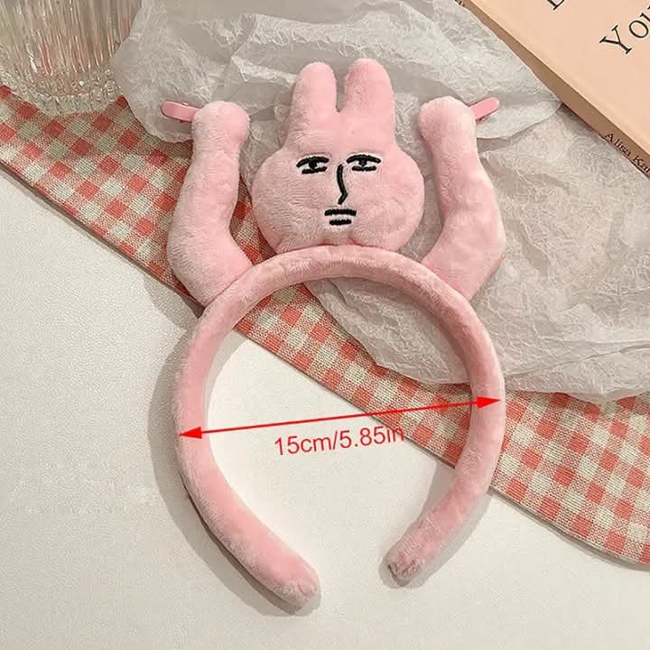 Funny Pink Rabbit Hairband For Women_img_2