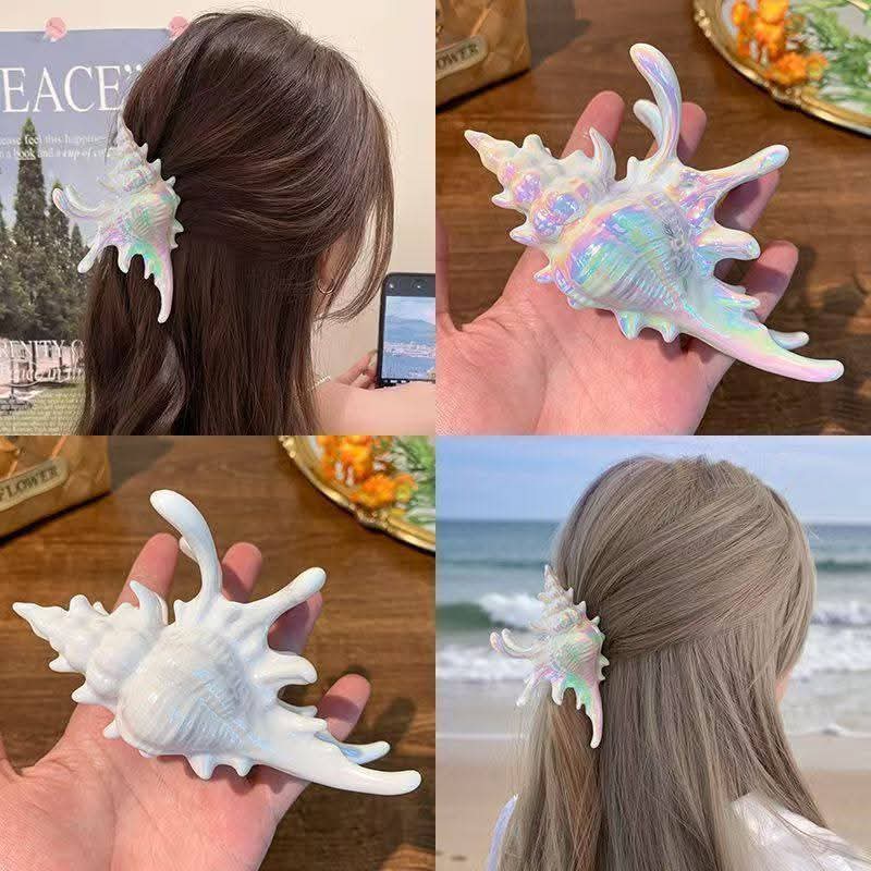 Sea Shell Acrylic Conch Hair Claw