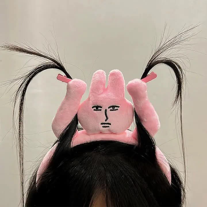 Funny Pink Rabbit Hairband For Women