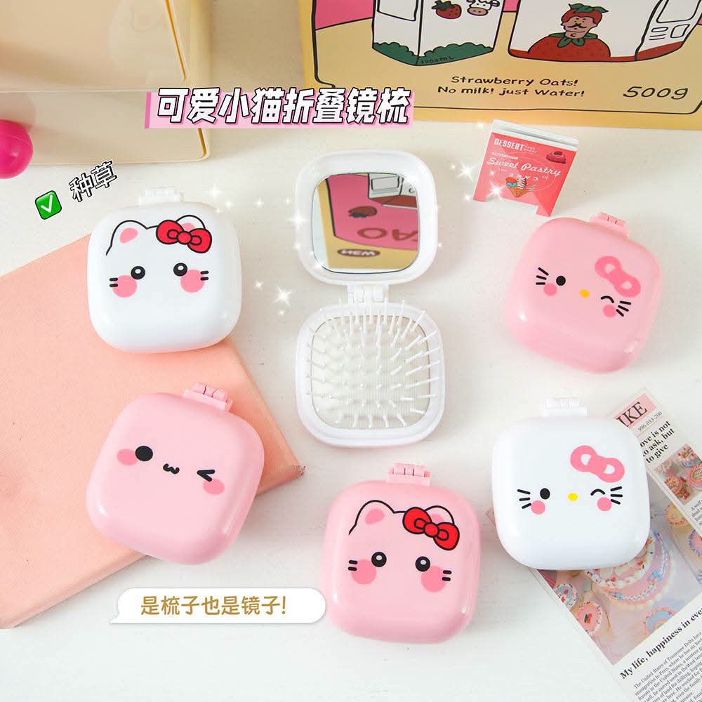 Hello kitty hair comb with mirror_img_1