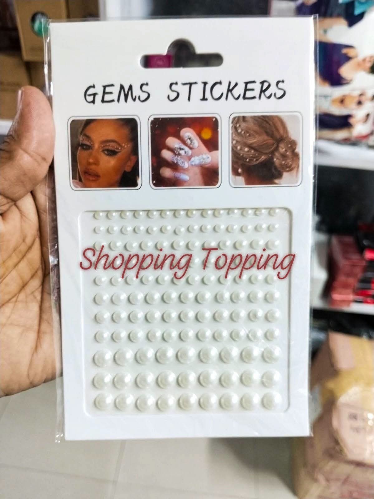 Hair Pearls Stick On Self Adhesive Pearls Stickers_img_1