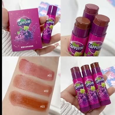 CAPPUVINI 3pcs Set Grape Tinted Lip Balm_img_1