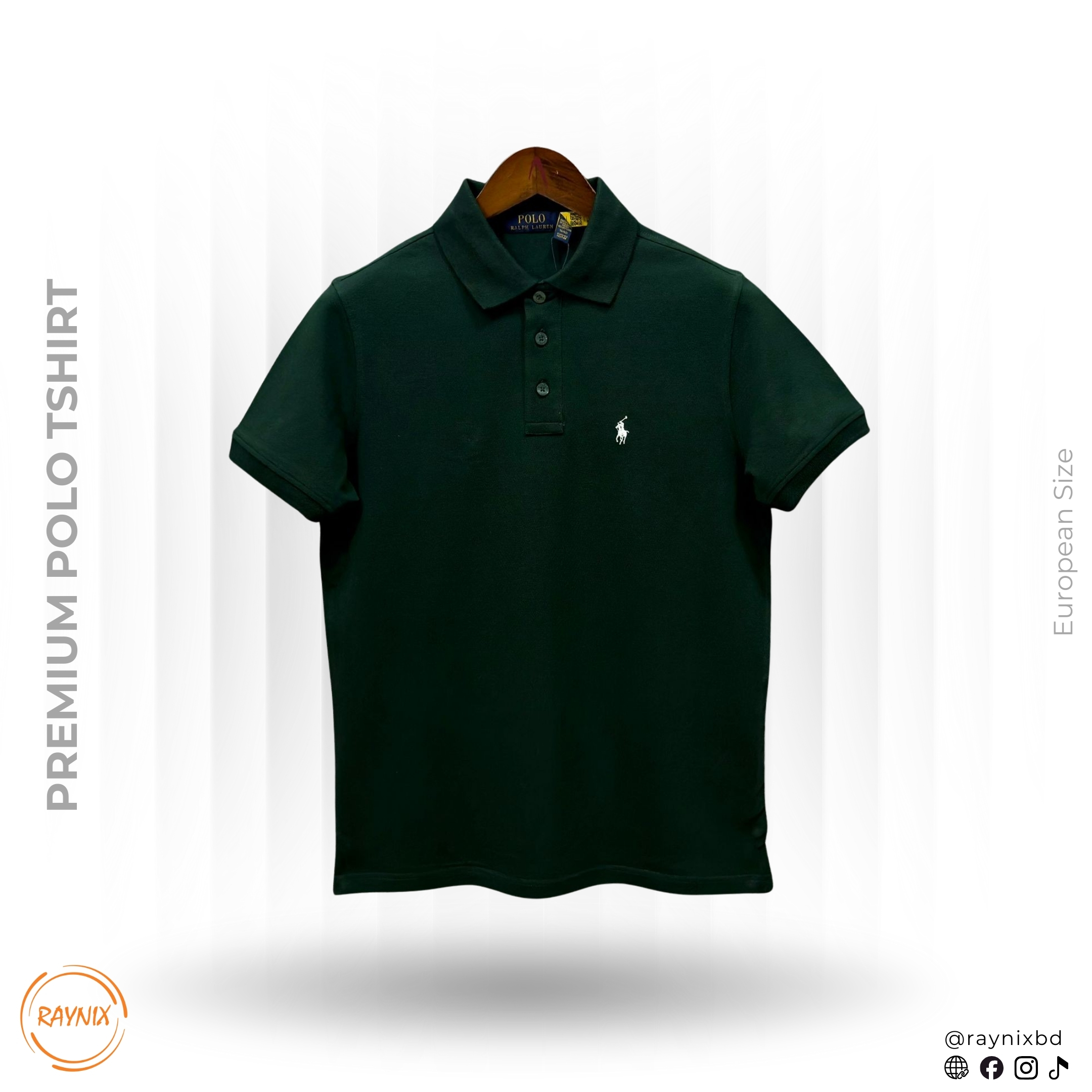 Ralph Polo Premium Cotton Pique Polo Shirt - Forest Green