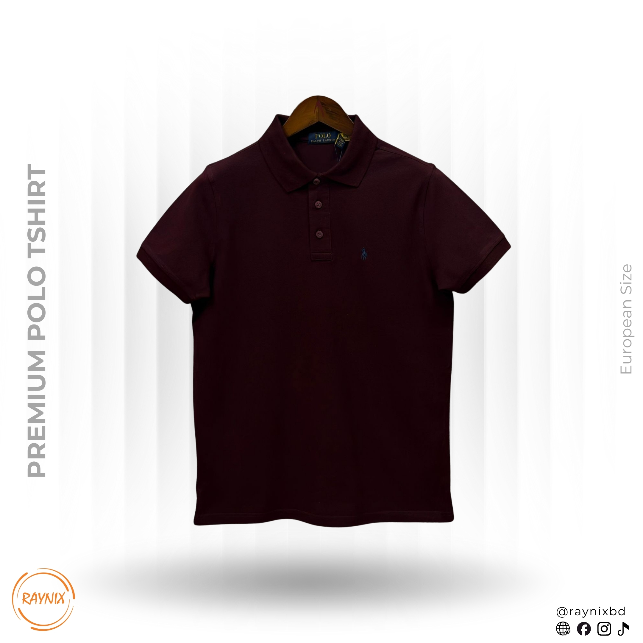 Ralph Polo Premium Cotton Pique Polo Shirt - Classic Burgundy