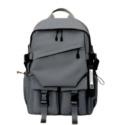 🎒 Stylish Waterproof Backpack Ash .....( code 52)......  ঢাকা সিটিতে ৭০, বাইরে ১৩০ টাকা কুরিয়ার চার্জ প্রযোজ্য_img_1