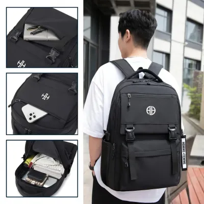 Men's Trend-Brand Waterproof Backpack black....( code 131).... ঢাকা সিটিতে ৭০, বাইরে ১৩০ টাকা কুরিয়ার চার্জ প্রযোজ্য_img_2