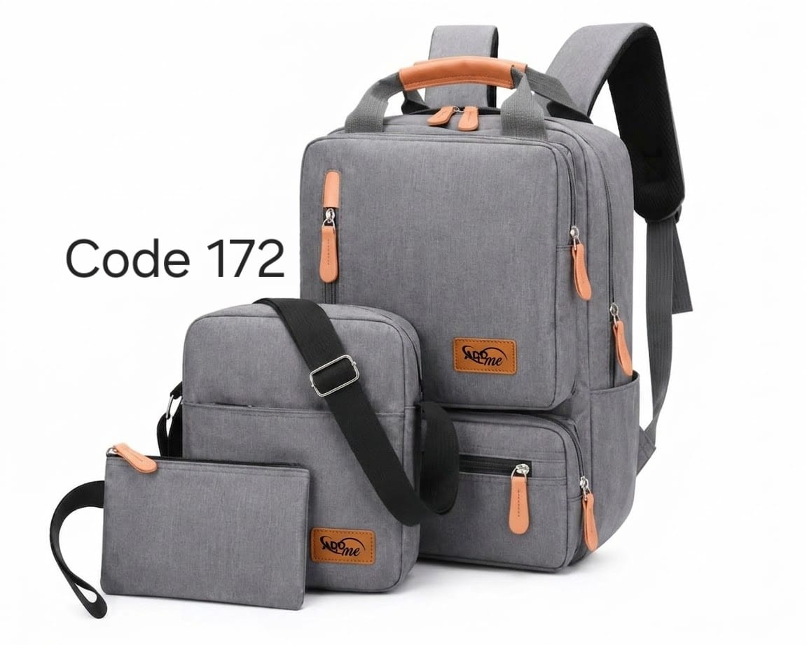 Premium 3in1 Bag Combo Set - (Ash).....( Code 172)....... ঢাকা সিটিতে ৭০, বাইরে ১৩০ টাকা কুরিয়ার চার্জ প্রযোজ্য