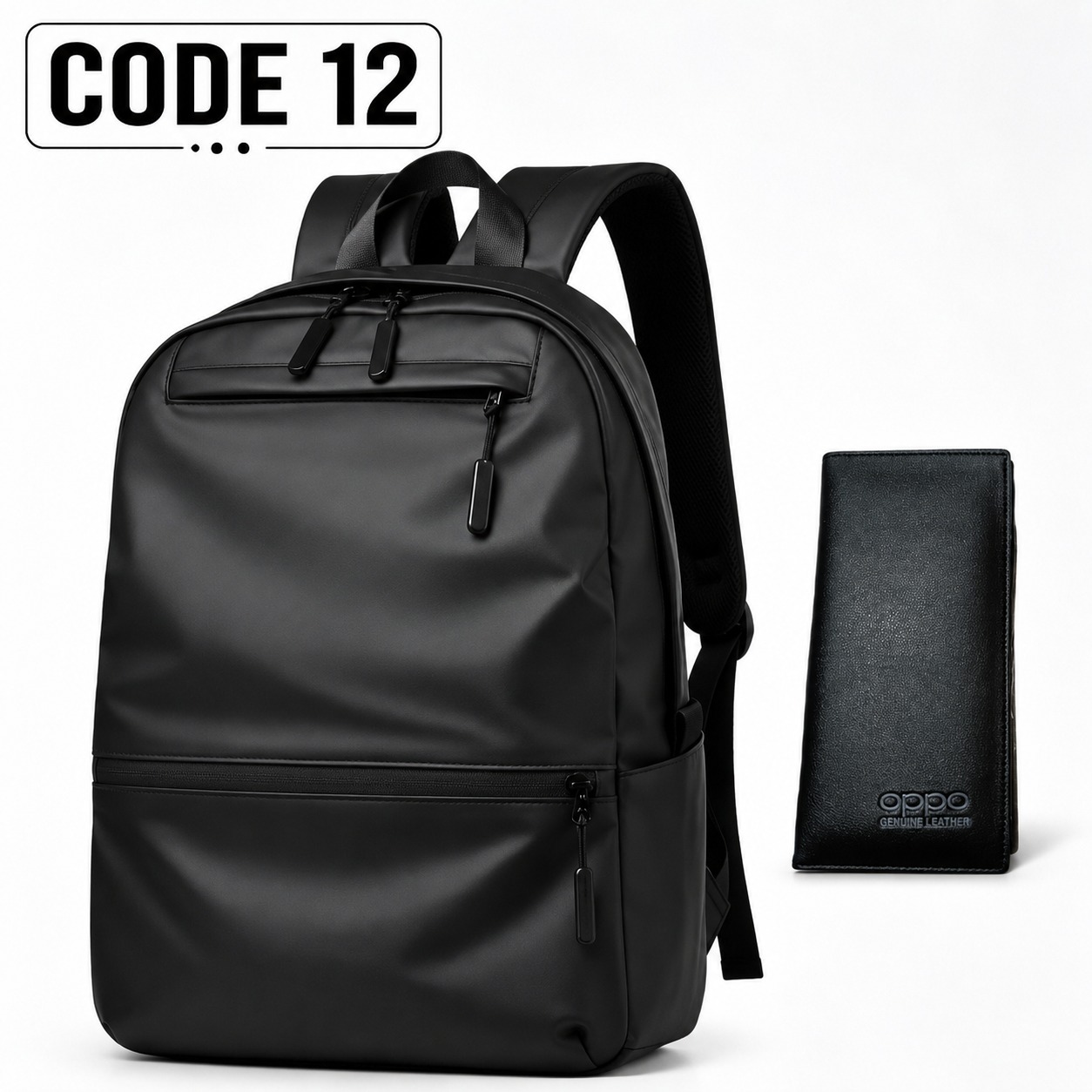 Men Back pack( wallet সহ) black..(code 12).. ঢাকা সিটিতে ৭০, বাইরে ১৩০ টাকা কুরিয়ার চার্জ প্রযোজ্য