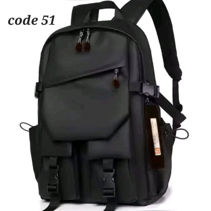 🎒 Stylish Waterproof Backpack black ....( code 51)..... ঢাকা সিটিতে ৭০, বাইরে ১৩০ টাকা কুরিয়ার চার্জ প্রযোজ্য_img_0