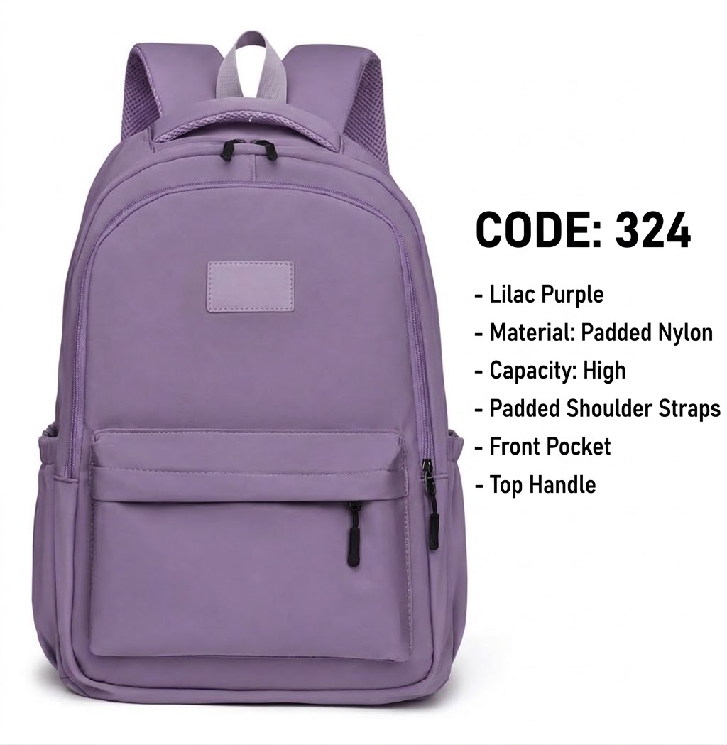 Stylish backpack (Deep purple).. (Code 324).. ঢাকা সিটিতে ৭০, বাইরে ১৩০ টাকা কুরিয়ার চার্জ প্রযোজ্য