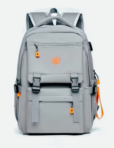 Men's Trend-Brand Waterproof Backpack Ash colour...( code 132)... ঢাকা সিটিতে ৭০, বাইরে ১৩০ টাকা কুরিয়ার চার্জ প্রযোজ্য_img_0