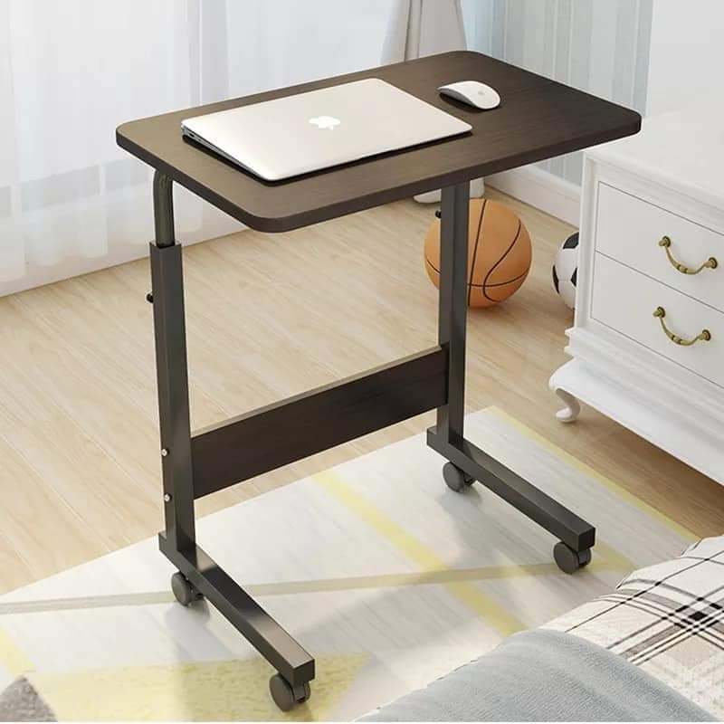 Height Adjustable Portable Laptop Table with Wheels – Sofa & Bedside Study Desk_img_0