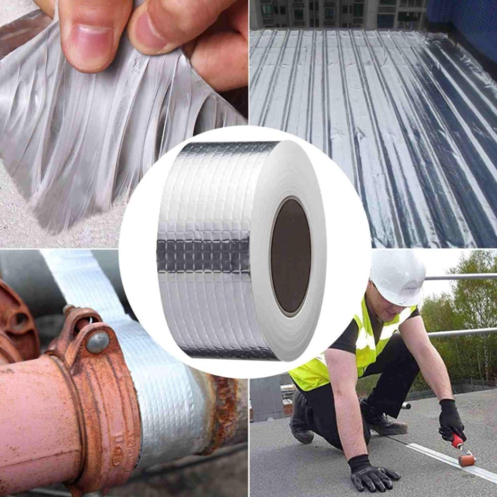 Aluminum Foil Waterproof Repair Tape for Roof & Pipe Leak Fix_img_2