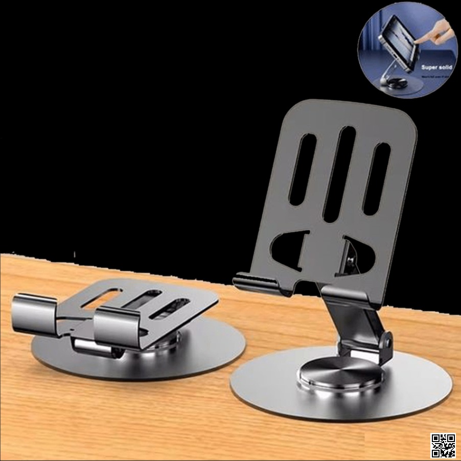 360° Rotatable Foldable Mobile & Tablet Stand – Adjustable Desktop Phone Holder for Office, Home & Video Calls_img_2
