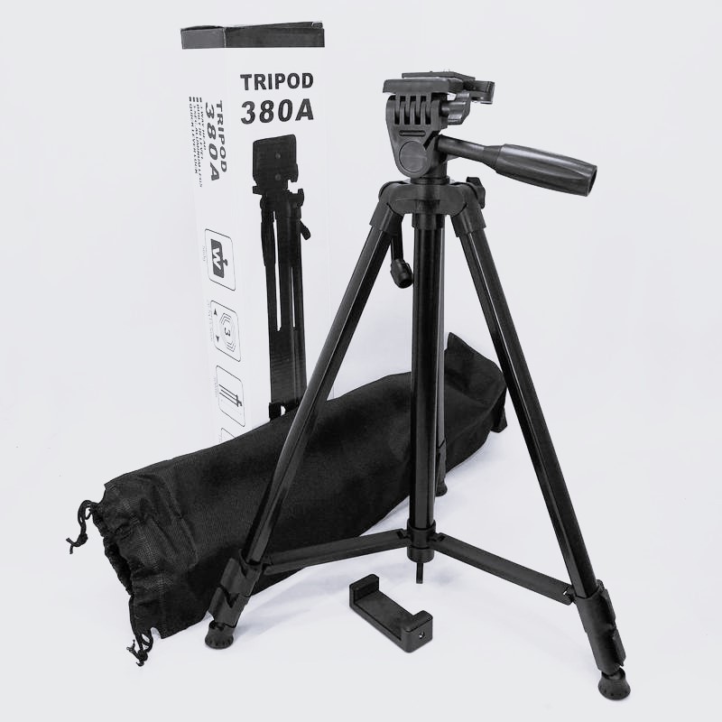 380A Aluminum Tripod Stand for Mobile Phones & DSLR Camera – 360° Adjustable Lightweight Camera Tripod_img_2