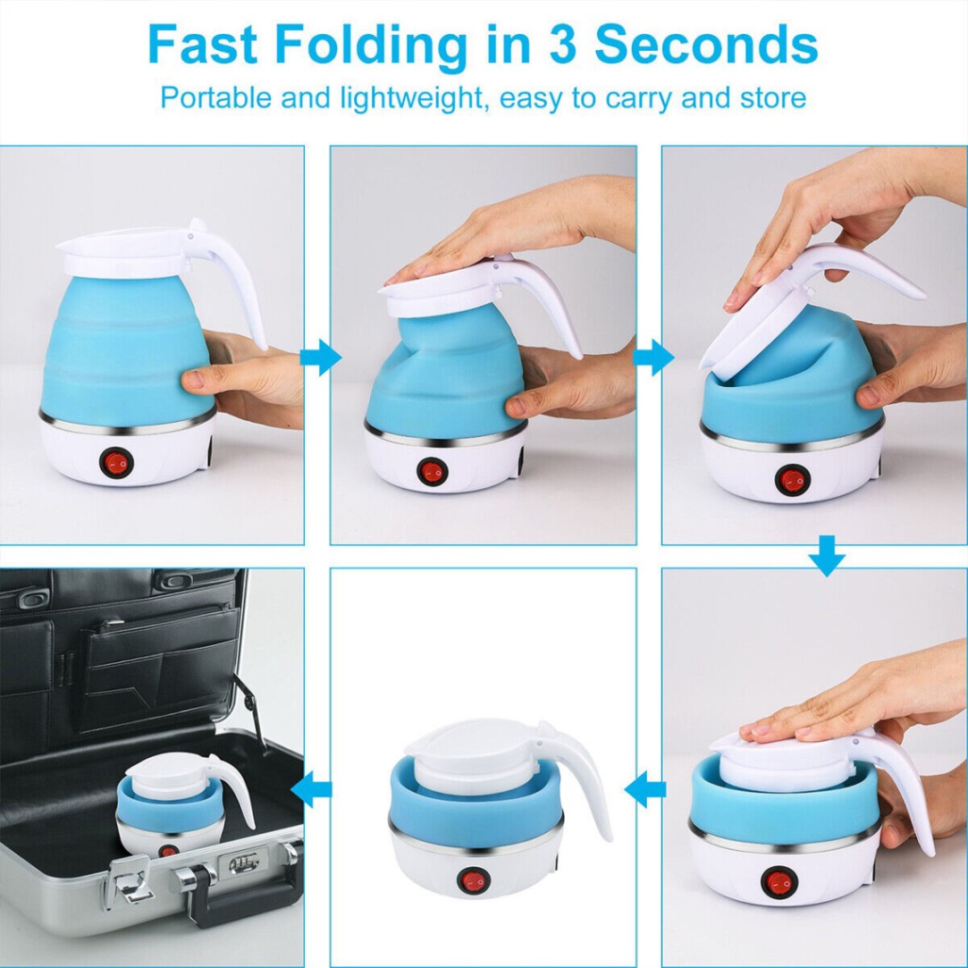 Foldable Silicone Electric Kettle – Portable Mini Travel Electric Kettle 600W_img_3