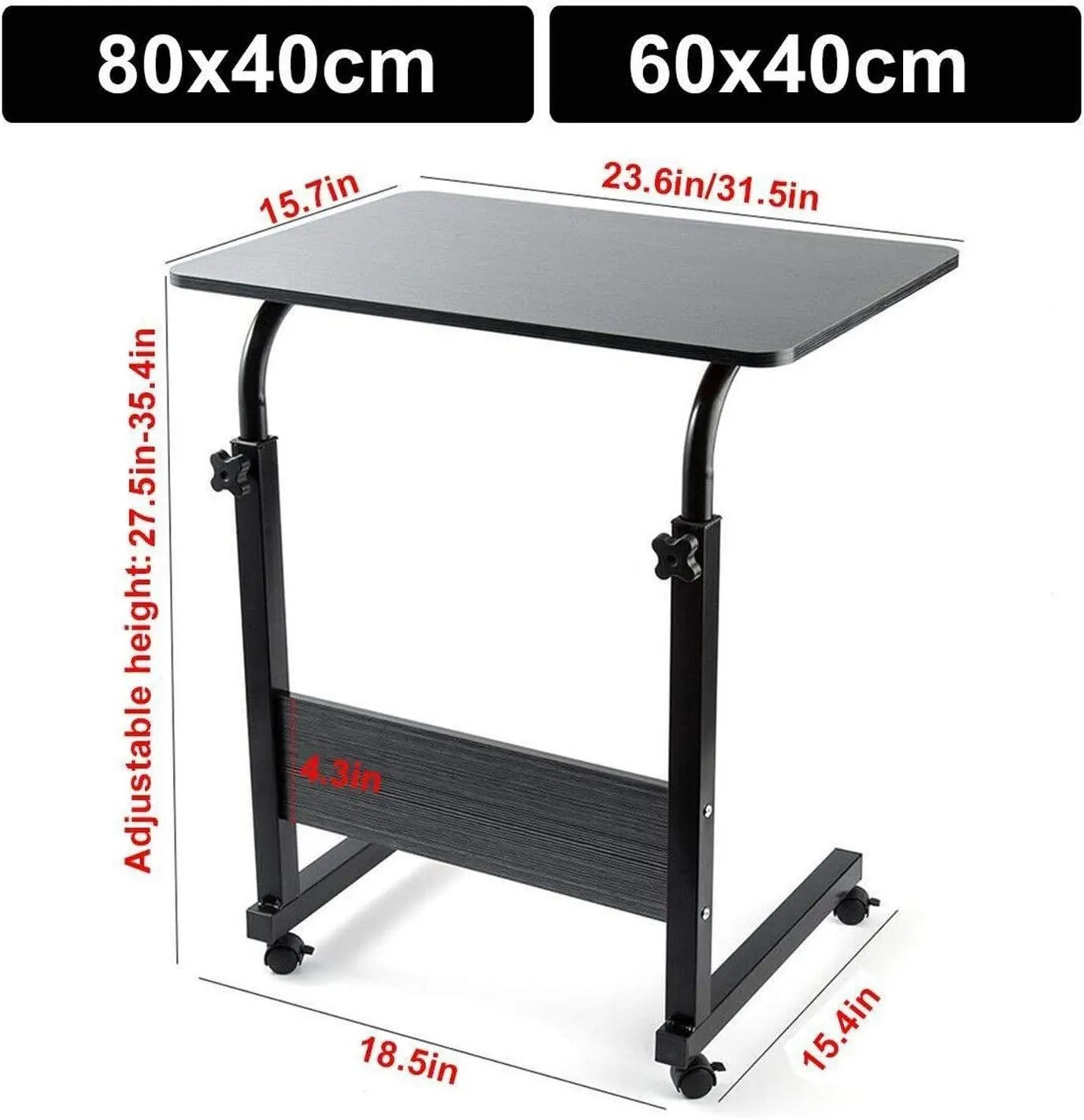 Height Adjustable Portable Laptop Table with Wheels – Sofa & Bedside Study Desk_img_1