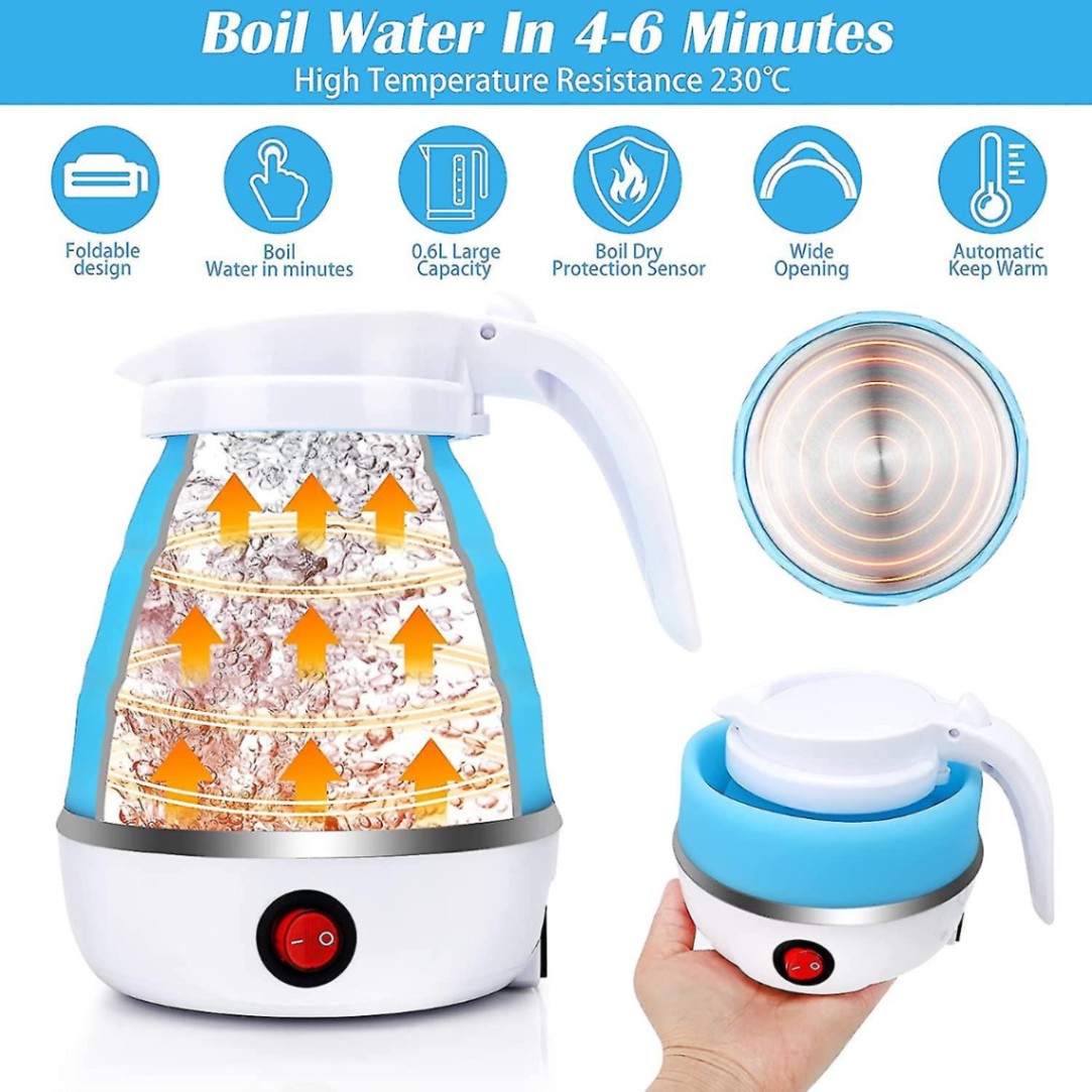 Foldable Silicone Electric Kettle – Portable Mini Travel Electric Kettle 600W_img_4