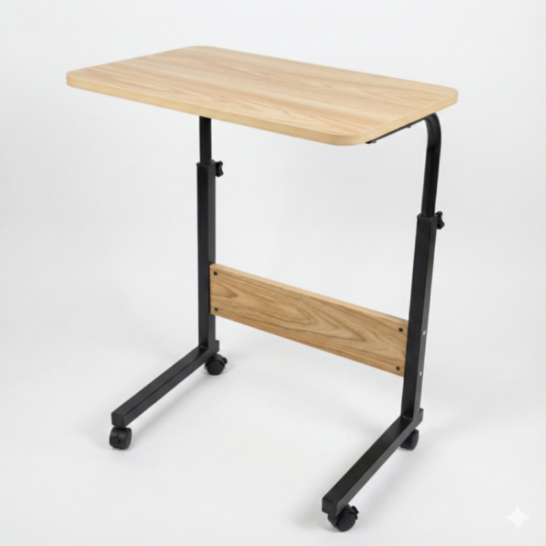 Height Adjustable Portable Laptop Table with Wheels – Sofa & Bedside Study Desk_img_5