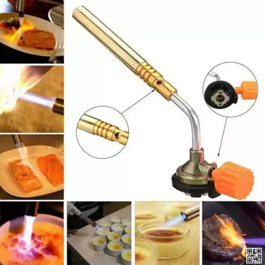 Gas Torch / Flame Gun for Cooking, BBQ & Food Processing – Copper & Stainless Steel