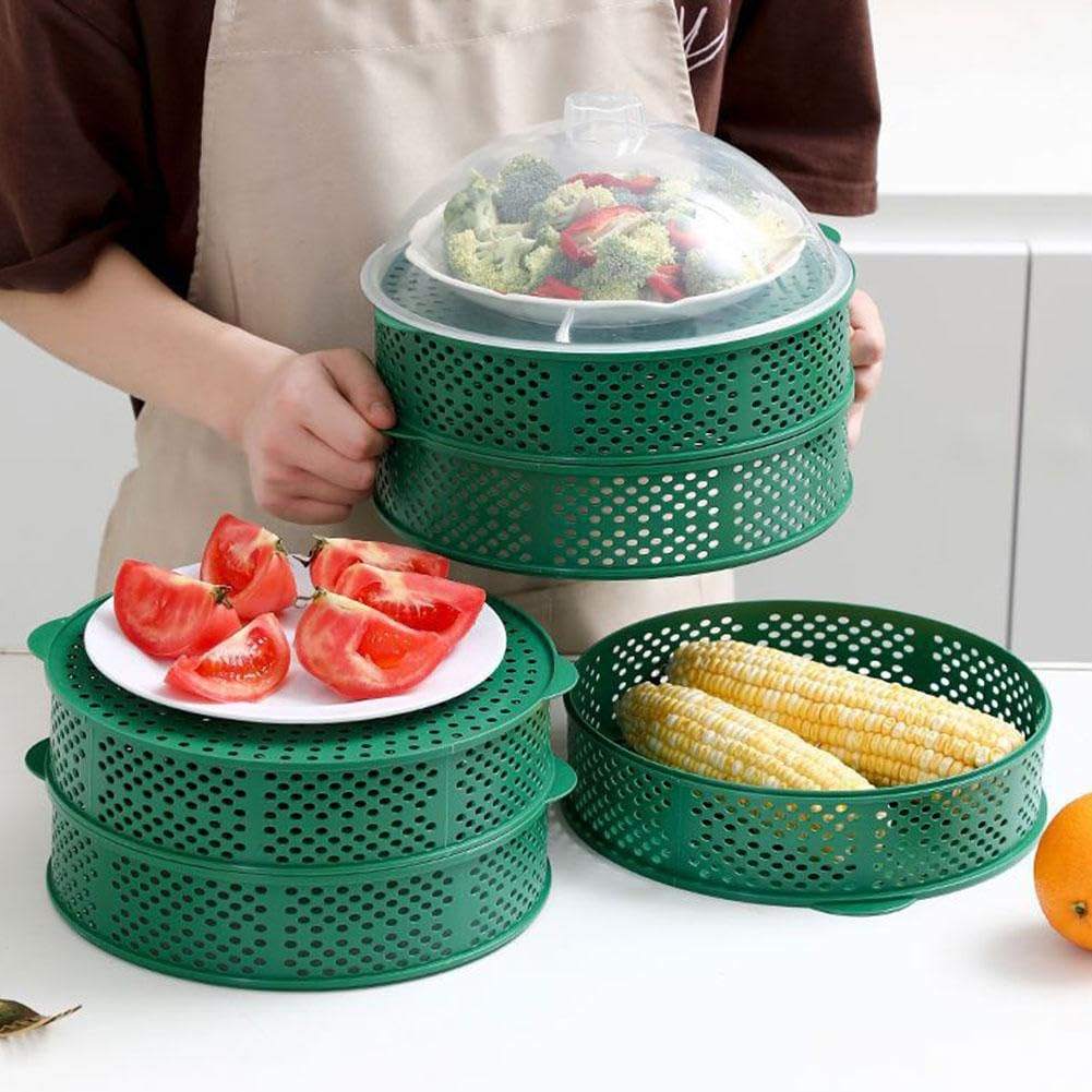 5 Layer Food Cover – Transparent Stackable Dust-Proof Food Storage Organizer_img_4