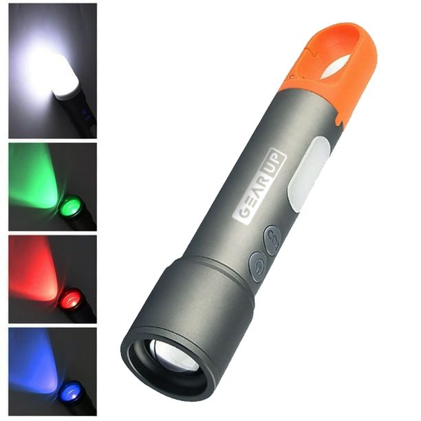 GearUP K57 Rechargeable Zoomable LED Flashlight 2000LM Waterproof Torch_img_3
