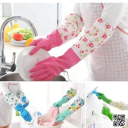 Silicone Dishwashing Kitchen Gloves 2 Pcs – PVC Hand Gloves for Household Cleaning_img_5
