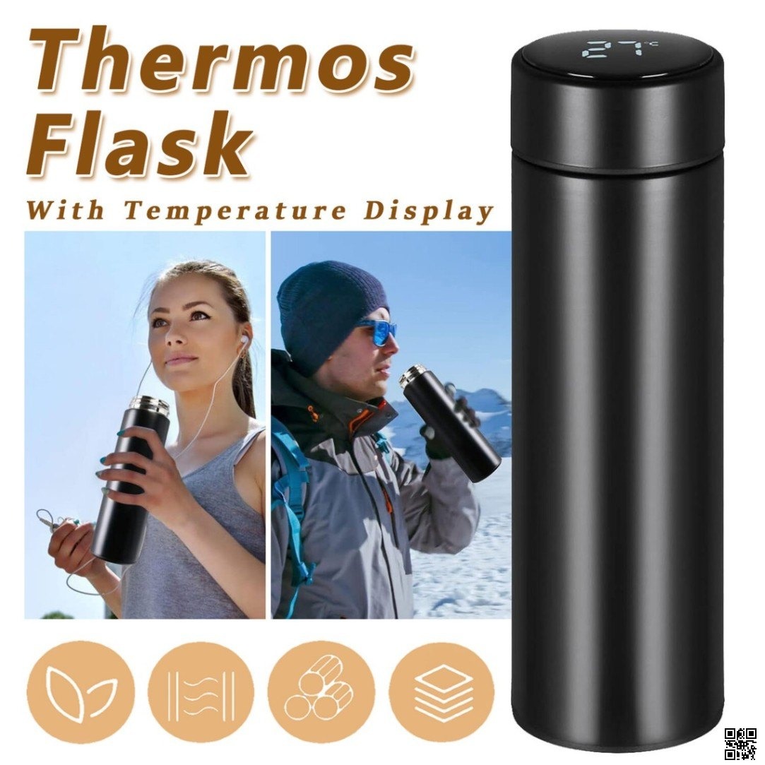 Smart Thermos Flask with LED Temperature Display In Touch Water Bottle_img_6