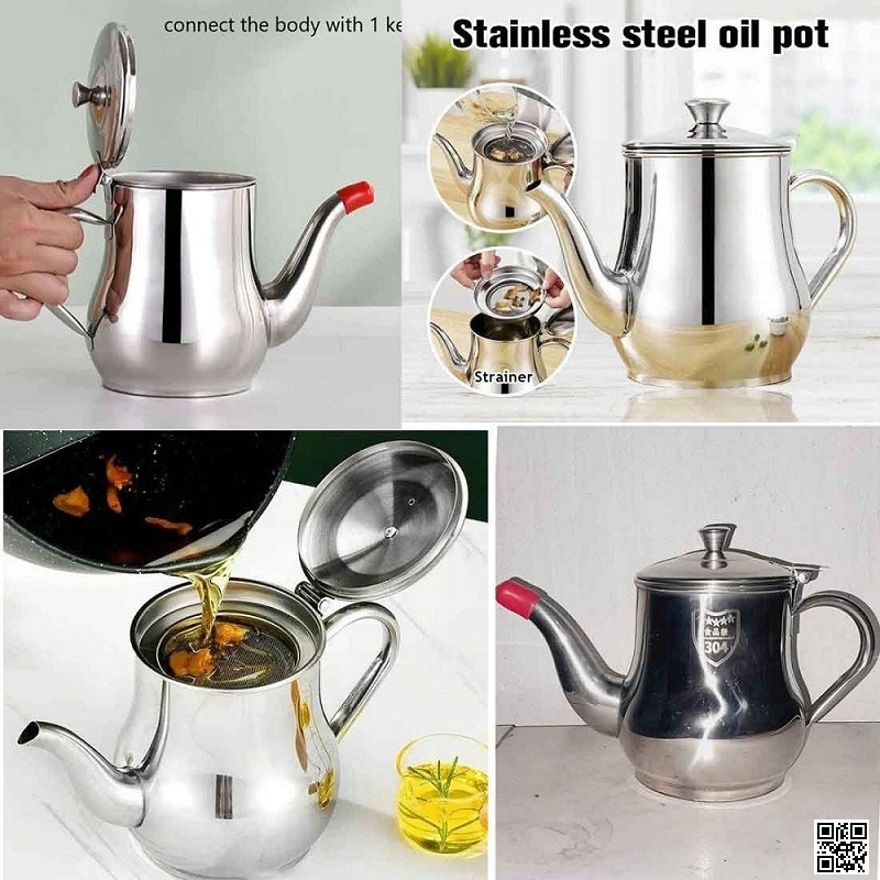 Oil Kettle Oil Pot Stainless Steel 940 Ml_img_1