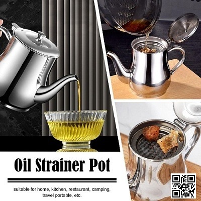 Oil Kettle Oil Pot Stainless Steel 940 Ml_img_6