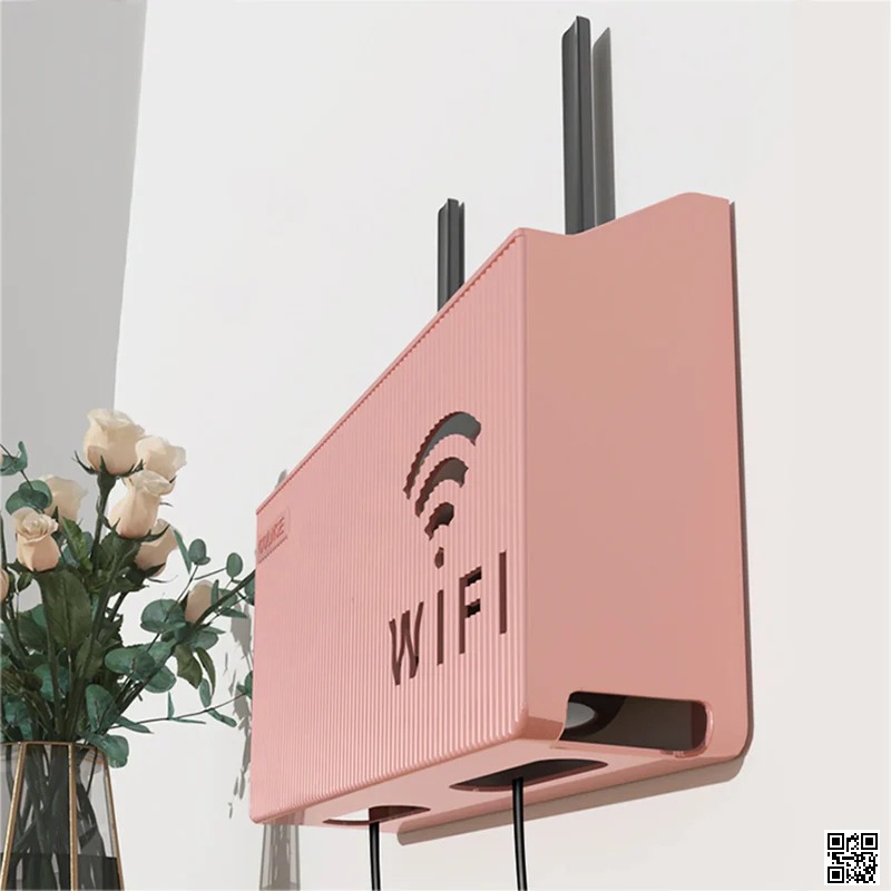 Wall-Mount WiFi Router Storage Box – Cable Organizer & Space-Saving Shelf for Home & Office_img_3