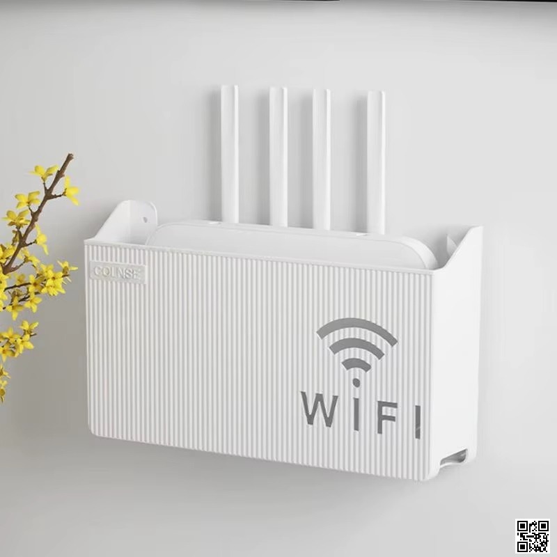 Wall-Mount WiFi Router Storage Box – Cable Organizer & Space-Saving Shelf for Home & Office_img_4