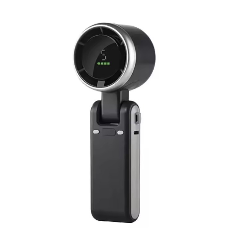 Southeast Asia's Most Popular Violent High-Speed Fan, USB Charging, Portable Neck-Hanging, Small Digital Display Handheld Fan N607