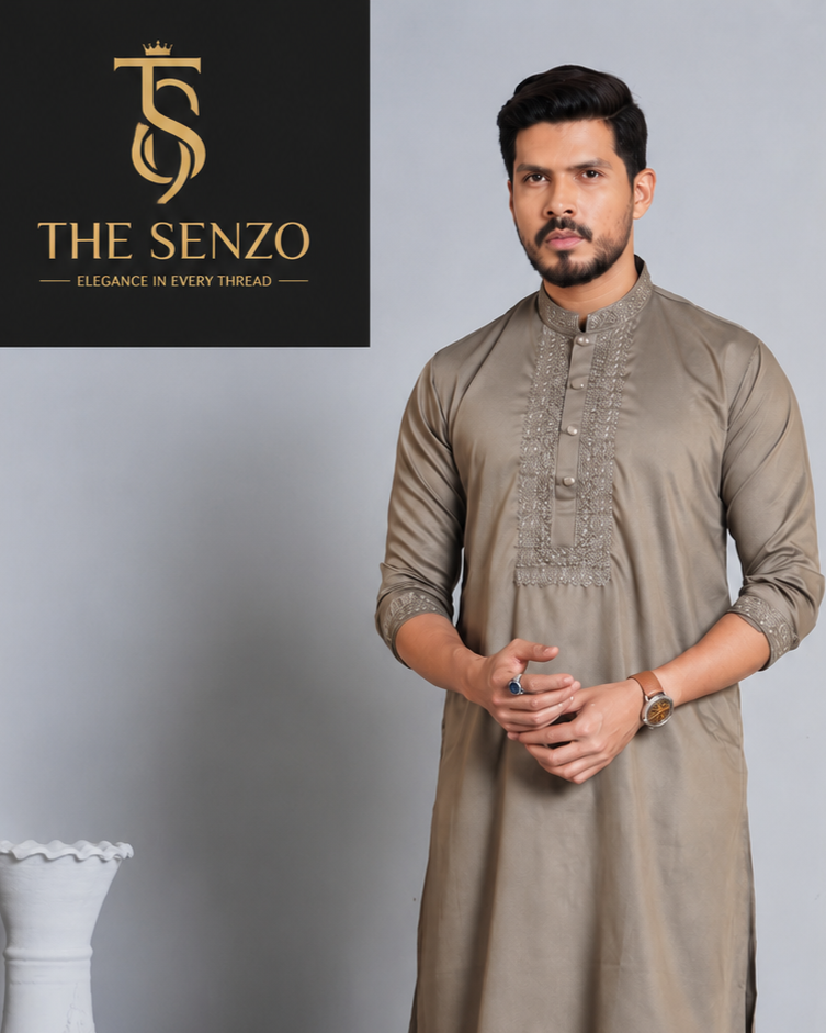 Premium Embroidered Panjabi | THE SENZO | Elegant Men's Traditional Wear