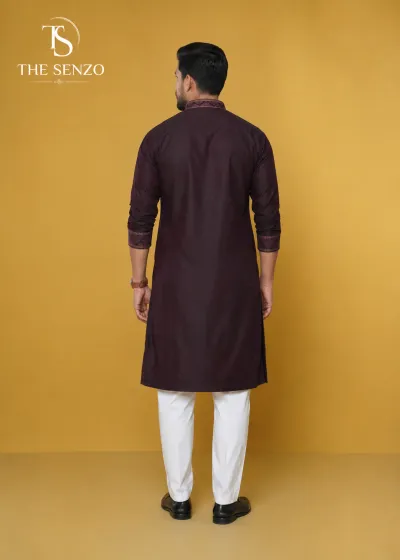 Premium Maroon Panjabi | The SENZO 🖤✨_img_3