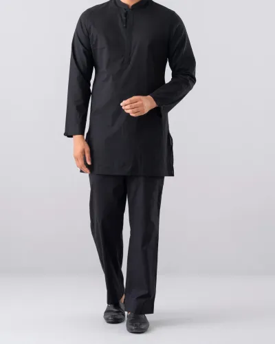 Slim Fit Short-Length Cotton Panjabi_img_0